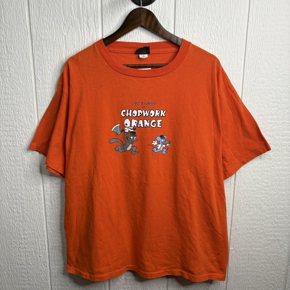 Vintage The Simpsons: Itchy & Scratchy Chopwork Orange Parody Tee X-Large